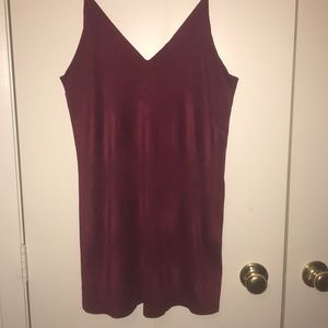 Super cute wine color velvet dress!